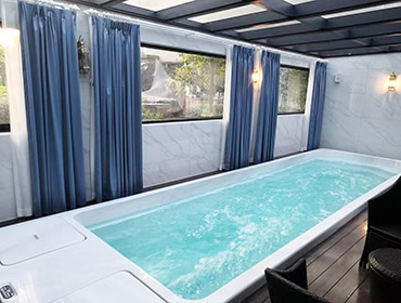 這種家用泳池同時滿足孩子樂園、友人聚會、健身休閑等場所